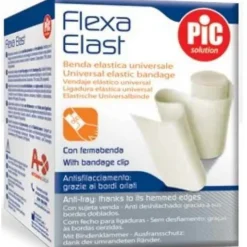 Pic Flexa Elast Benda Elastica Bianca 10 Cm X 4 Con Fermaglio