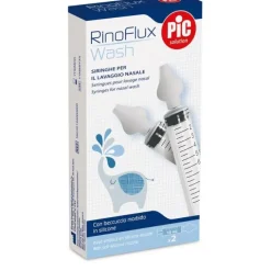 Pic Rinoflux Wash Siringhe Per Lavaggio Nasale Pediatrico Confezione Da 2 Pezzi Con Punta In Silicon