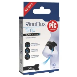 Pic Solution Rinoflux Black Edition Cerotto Nasale Xl 10 Pezzi