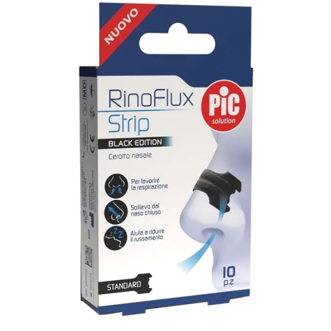 Pic Solution Rinoflux Black Edition Cerotto Nasale Standard10 Pezzi