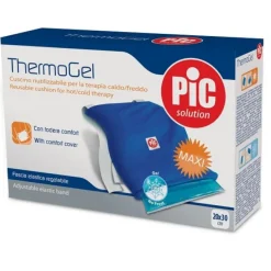 PIC SOLUTION THERMOGEL CUSCINO RIUTILIZZABILE PER TERAPIA CALDO E FREDDO 20X30 CM CON FODERA E FASCIA ELASTICA
