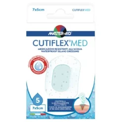 Pietrasanta Cutiflex Acqua Stop Medicazione In Poliuretano Elastica E Trasparente 7X5 Cm 5 Pezzi