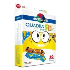 Pietrasanta Master Aid Quadra 3D Boys Cerotti Assortiti Tnt Colorati Resistenti 20 Pezzi