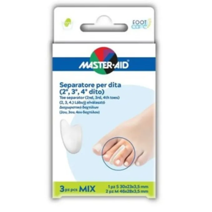 Pietrasanta Master Aid Separatore Dita Mix 1 Pezzo S 2 Pezzi M Dolore Piede