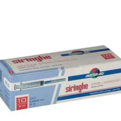Pietrasanta Master Aid Siringa Sterile 5 Ml Con Ago Sottile 23G 10 Pezzi
