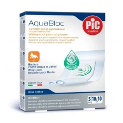 Pikdare Pic Aquabloc Cerotti Antibatterici Impermeabili 10 X 10 Cm 5 Pezzi