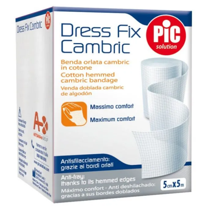 Pikdare Pic Benda Orlata Cambric 10Cm X 5 M Bende Non Elastiche