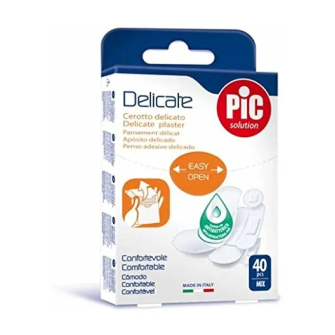 Pikdare Pic Delicate Mix Cerotto Assorbente Antibatterico 40 Pezzi Cerotti Classici Tnt
