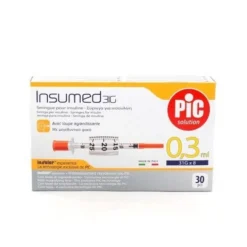 Pikdare Pic Siringa Insulina 0,3Ml 31G 8Mm 30 Pezzi Siringhe Per Insulina
