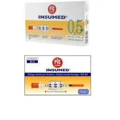 Pikdare Pic Siringa Per Insulina 0,5Ml 29G 12,7Mm 30 Pezzi Siringhe Per Insulina