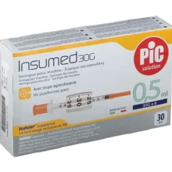 Pikdare Pic Siringa Per Insulina 0,5Ml 30G 8Mm 30 Pezzi. Siringhe Per Insulina