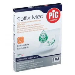 Pikdare Pic Soffix Med Cerotto Post Operatorio Delicato 5X7 Cm 5 Pezzi Cerotti Post Operatori Classi