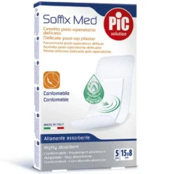 Pikdare Pic Soffix Med Cerotto Post Operatorio Delicato 15X8 Cm 5 Pezzi Cerotti Post Operatori Class