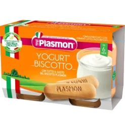 Plasmon Dessert Omogeneizzato Yogurt Biscotto 2 Vasetti Da 120 G Merende E Snack
