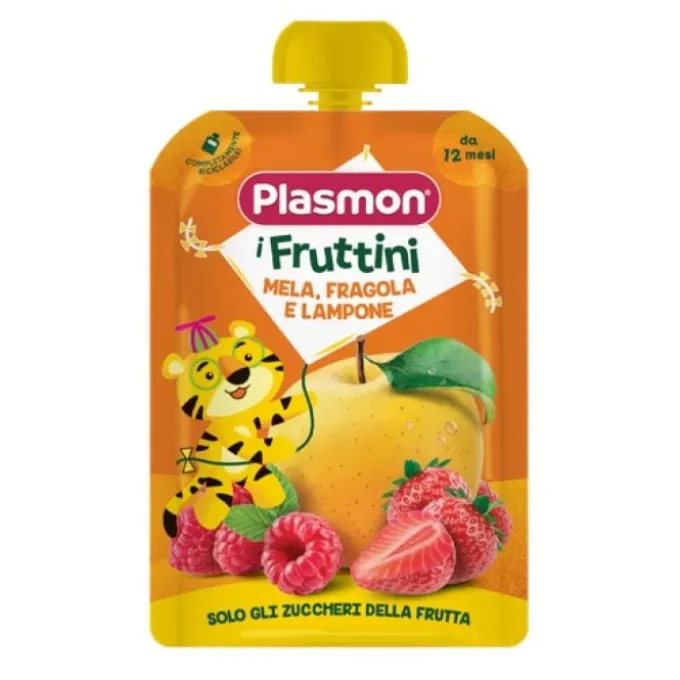 Plasmon I Fruttini Mela Fragola E Lampone 130 G