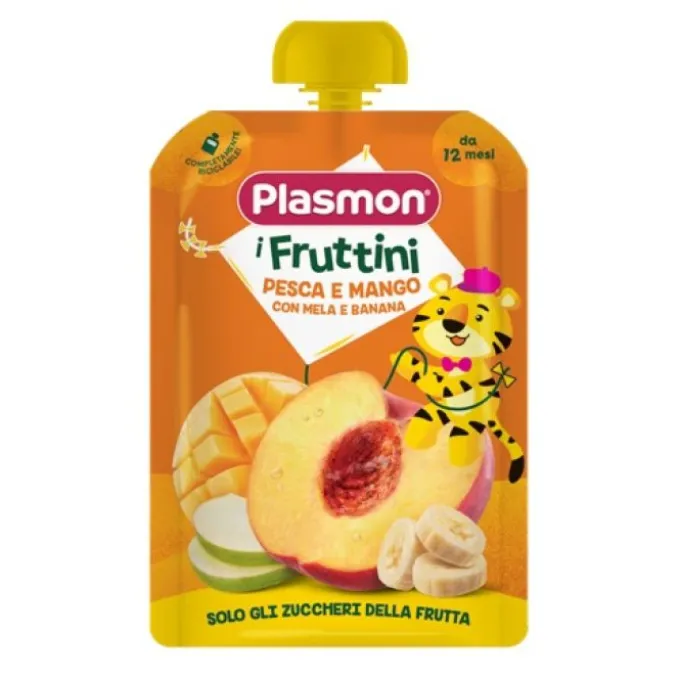 Plasmon I Fruttini Pesca E Mango Con Mela E Banana 130 G
