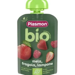 Plasmon Mela Fragola Lampone Bio Pouches 100 G Frutta