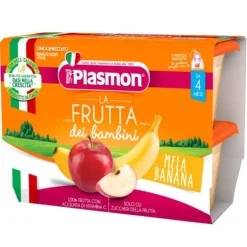 Plasmon Omogeneizzati Di Frutta Sapori Di Natura Alla Mela E Banana 4X100 G +4M