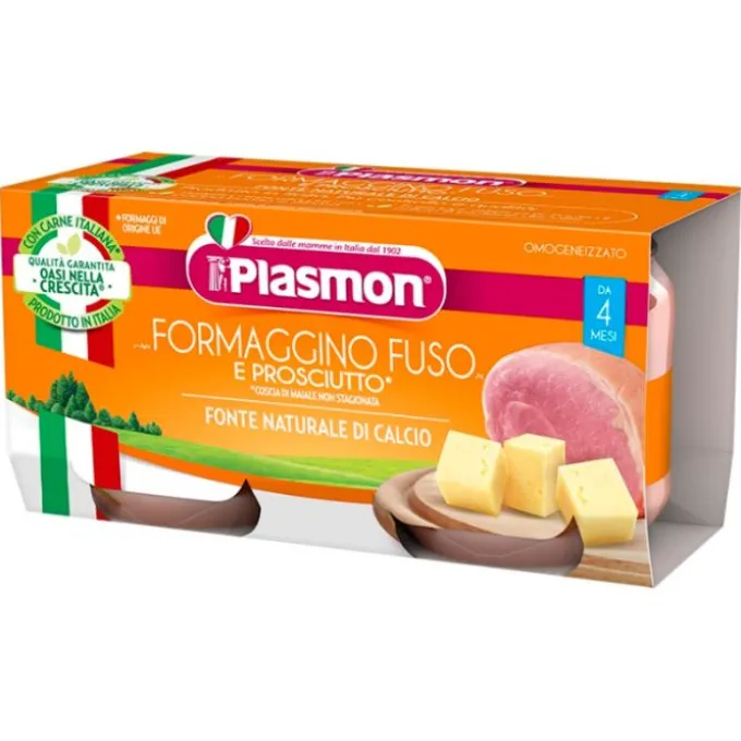 Plasmon Omogeneizzato Formaggino E Prosciutto 2 Vasetti Per 80 G Formaggio