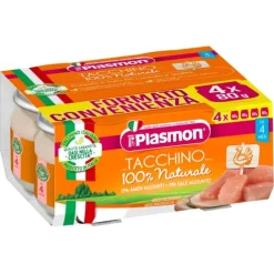 Plasmon Omogeneizzato Tacchino 4X80 Gr