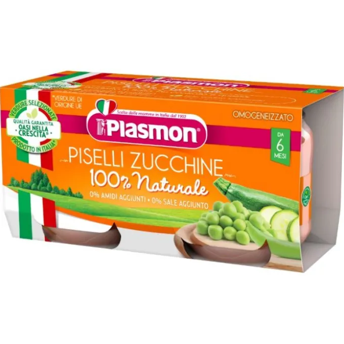 Plasmon Omogenizzati Piselli E Zucchine 2 Vasetti Da 80 G