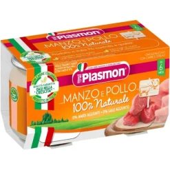Plasmon Omogenizzato Pollo E Manzo 2 Vasetti 80 G Carne