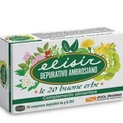 Pool Elisir Depurativo Ambrosiano Le 20 Buone Erbe Integratore Intestinale 20 Compresse