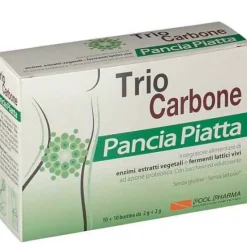 Pool Trio Carbone Pancia Piatta Integratore Contro Gonfiore Addominale 10+10 Bustine