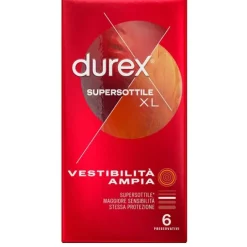 Profilattico Durex Supersottile Xl 6 Pezzi Preservativi