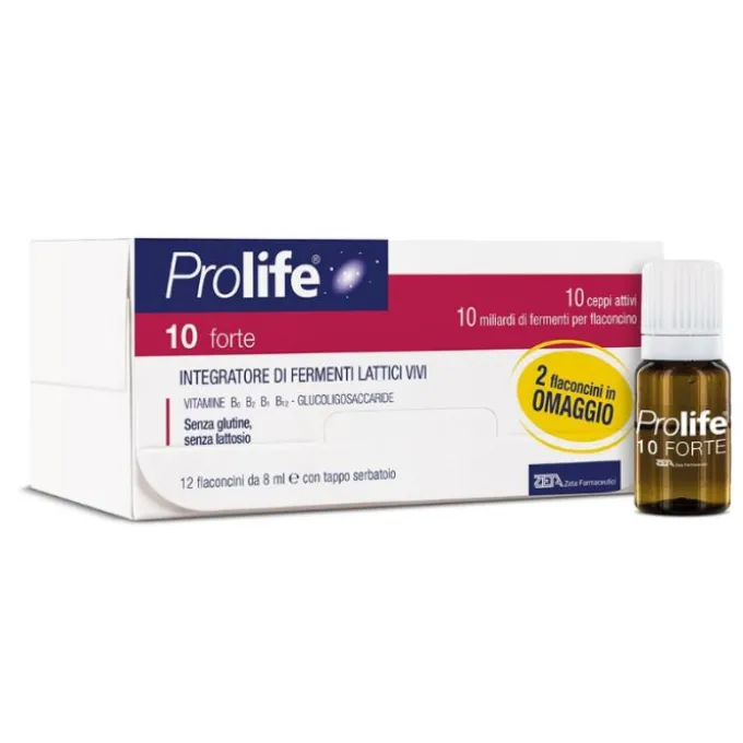 Prolife 10 Forte - 12 Flaconcini 8 Ml Fermenti Lattici