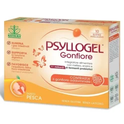 Psyllogel Gonfiore Integratore Funzione Intestinale Gusto Pesca 10 Bustine