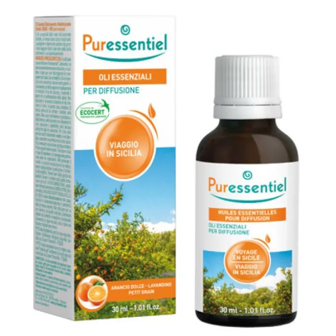 Puressentiel Oli Essenziali Per Diffusione Miscela Viaggio In Sicilia 30 Ml