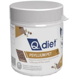 Q Diet Psyllium Pet Fonte Di Fibra Cani/Gatti 90G Integratori Per Animali