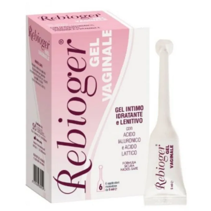 Rebioger Gel Vaginale 6 Applicatori Monodose Da 5 Ml Secchezza Intima