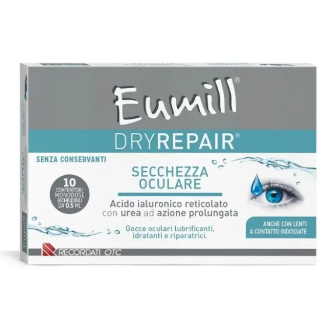 Recordati Eumill Dry Repair Gocce Oculari 10 Contenitori Monodose Occhi Secchi