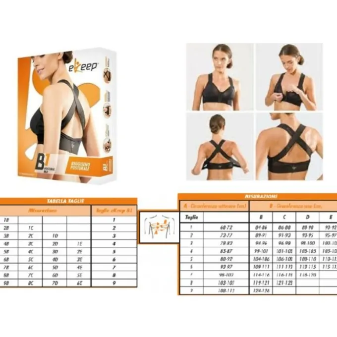 REGGISENO POSTURALE EKEEP B1 BIANCO - SUPPORTO SCHIENA E COMFORT - DISPOSITIVO MEDICO CLASSE I