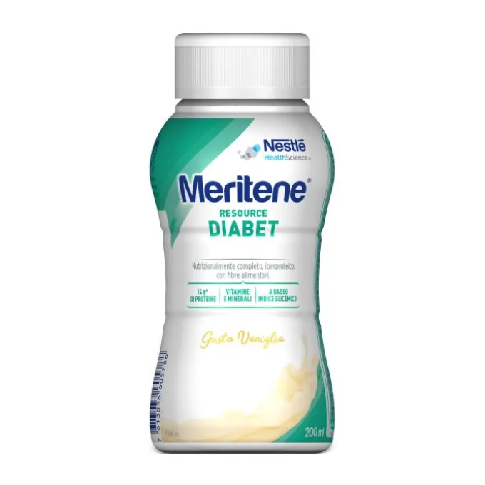 Resource Diabet Plus Vaniglia Alimento Dietetico Con Fibre 4X200 Ml
