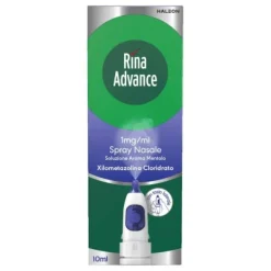 Rinaadvance Spray Nasale 10 Ml 1 Mg/Ml Soluzione Con Pompa Attivata Con Tasto Laterale Aroma Mentolo