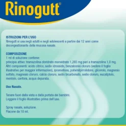 Rinogutt Spray Nasale Con Eucaliptolo 10Ml 1Mg/Ml