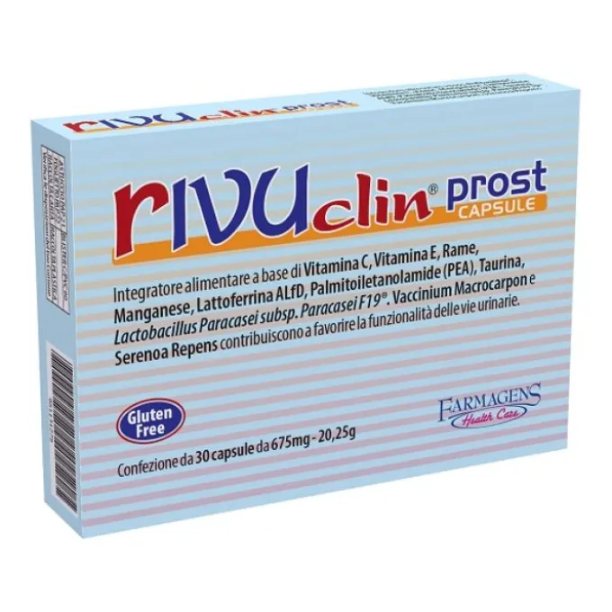 Rivuclin Prost 30 Capsule 675 Mg Senza Glutine Salute Intima Uomo