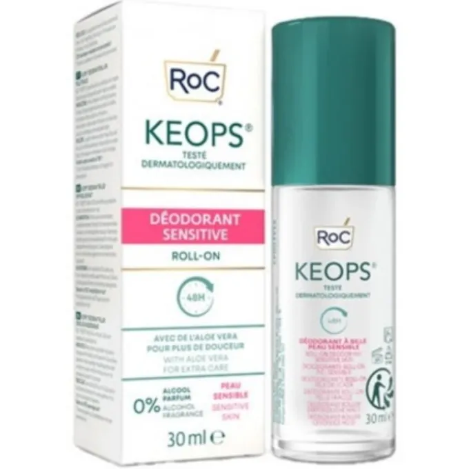 Roc Keops Deodorante Roll-On Sensitive Pelle Fragile 30 Ml Pelli Sensibili