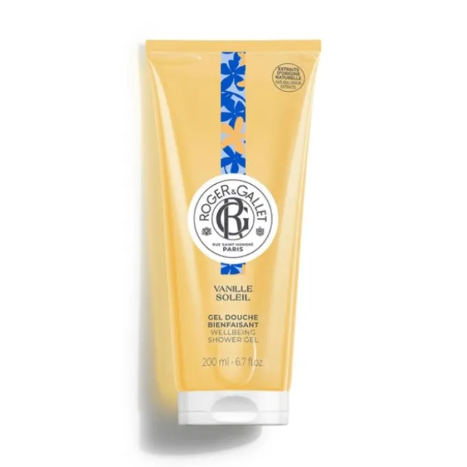 ROGER & GALLET VANILLE SOLEIL GEL DOCCIA CORPO PROFUMATO E DELICATO GELSOMINO, VANIGLIA E YLANG-YLANG TUBO 200 ML SCHIUMA CREMOSA PER TUTTI I TIPI DI PELLE