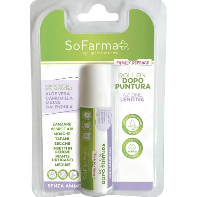 Roll On Dopo Puntura Naturale 20 Ml Sofarmapiu' Punture Di Insetto