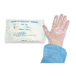Safety Guanto Plastica Monouso Pvc Busta 100 Pezzi Guanti