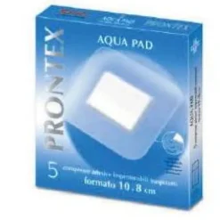 Safety Prontex Aqua Pad Garza Adesiva Impermeabile 10X8 Cm 5 Garze Cerotti Post Operatori Impermeabi