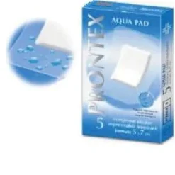 Safety Prontex Aqua Pad Medicazione Sterile In Tnt Resistente All'acqua 5X7 Cm 5 Pezzi