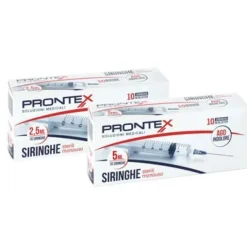 Safety Prontex Siringa Da 5 Ml Con Ago Indolore 10 Pezzi Siringhe