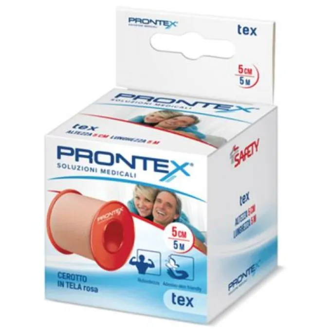Safety Prontex Tex Cerotto In Tela 500X5 Cm Cerotti Rocchetto Seta