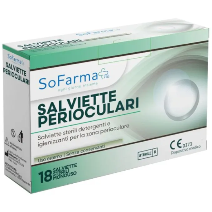 SALVIETTA PERIOCULARE 18 PEZZI SOFARMAPIU' - DISPOSITIVO MEDICO CLASSE I