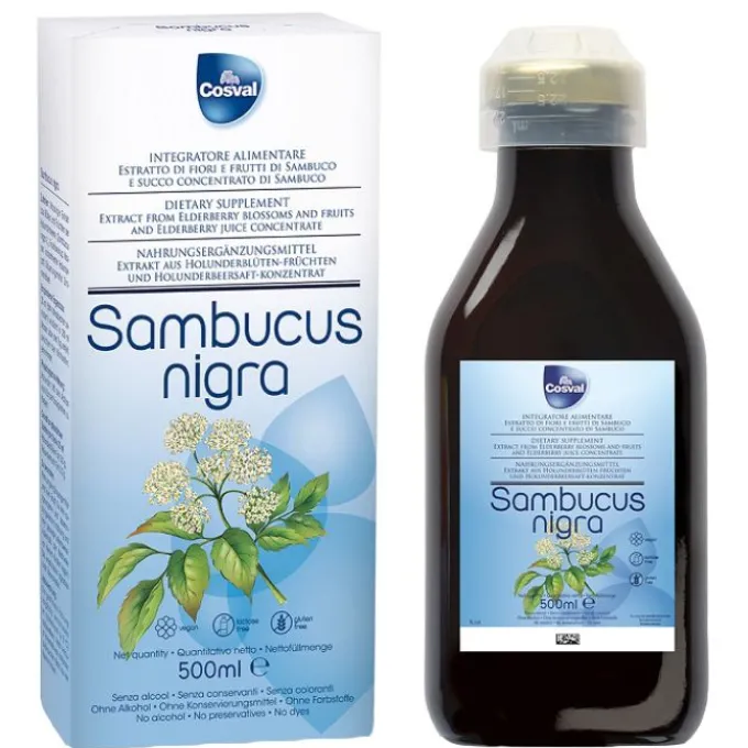 Sambucus Nigra 500 Ml Senza Glutine E Lattosio Ritenzione Idrica